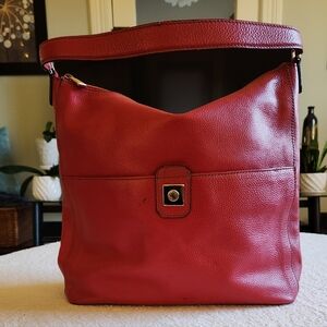 Furla Cherry Red Leather Shoulder Bag